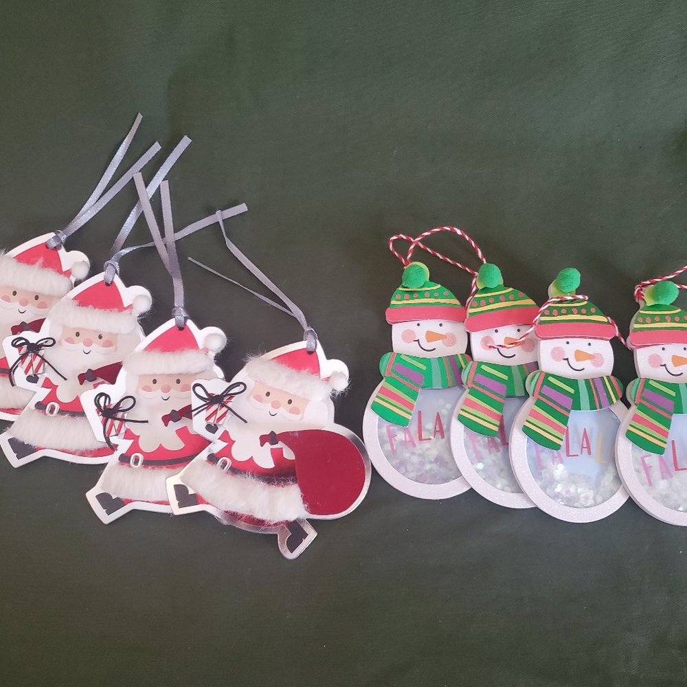 Christmas Gift Tags Ornaments Set of 8